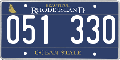 RI license plate 051330