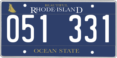 RI license plate 051331