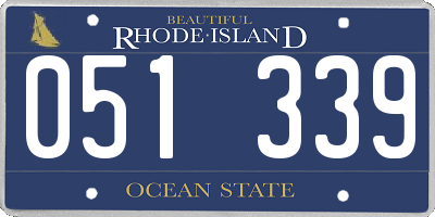 RI license plate 051339