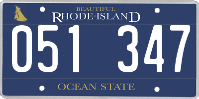 RI license plate 051347