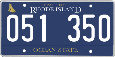 RI license plate 051350