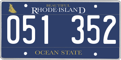 RI license plate 051352