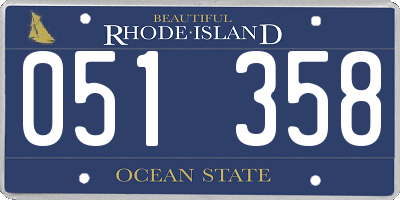 RI license plate 051358