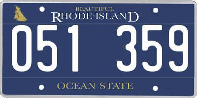 RI license plate 051359