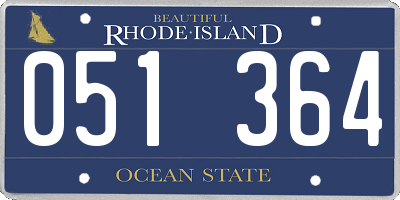 RI license plate 051364