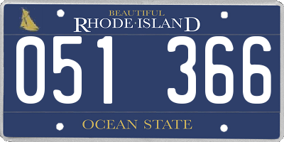 RI license plate 051366
