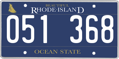 RI license plate 051368
