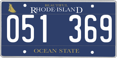 RI license plate 051369