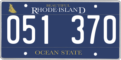 RI license plate 051370