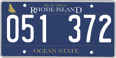 RI license plate 051372