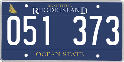 RI license plate 051373