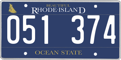 RI license plate 051374