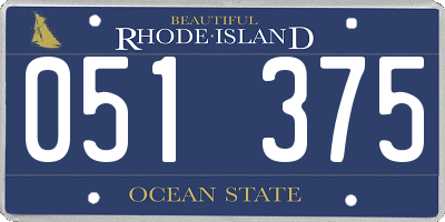 RI license plate 051375