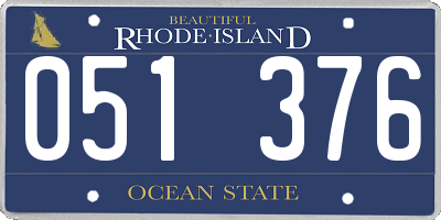 RI license plate 051376