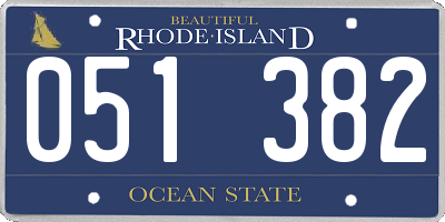 RI license plate 051382