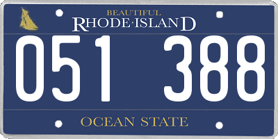 RI license plate 051388