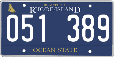 RI license plate 051389