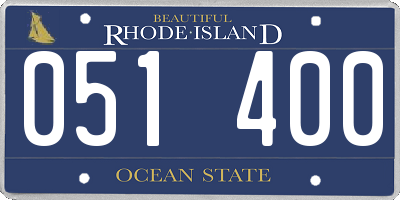 RI license plate 051400