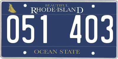 RI license plate 051403