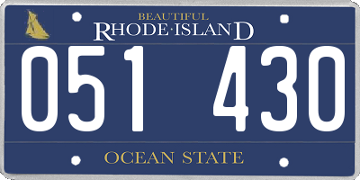 RI license plate 051430