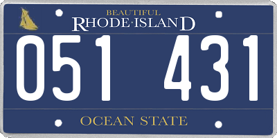 RI license plate 051431