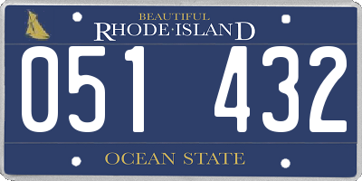 RI license plate 051432