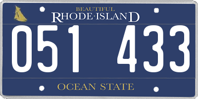 RI license plate 051433