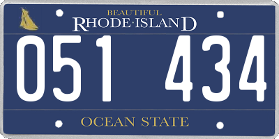 RI license plate 051434