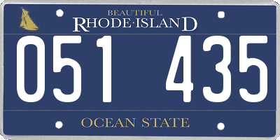 RI license plate 051435