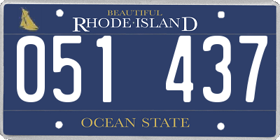 RI license plate 051437