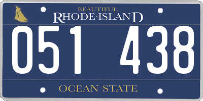 RI license plate 051438