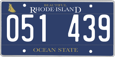 RI license plate 051439
