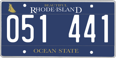RI license plate 051441