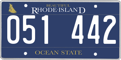 RI license plate 051442
