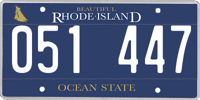 RI license plate 051447