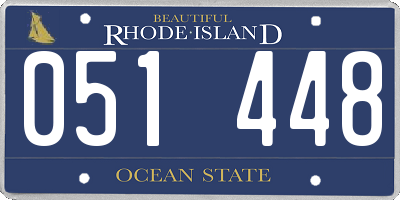 RI license plate 051448