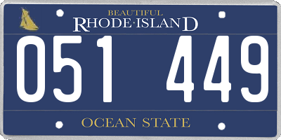 RI license plate 051449
