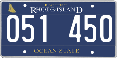 RI license plate 051450