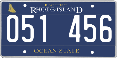 RI license plate 051456
