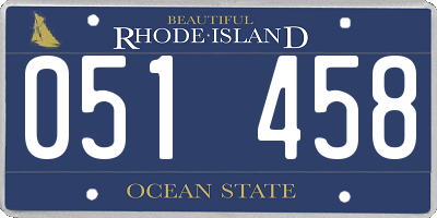 RI license plate 051458