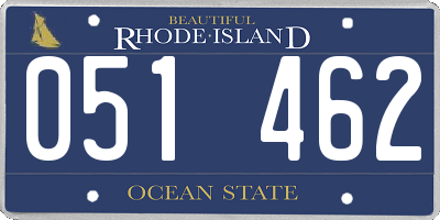 RI license plate 051462