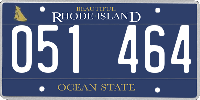 RI license plate 051464