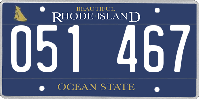 RI license plate 051467