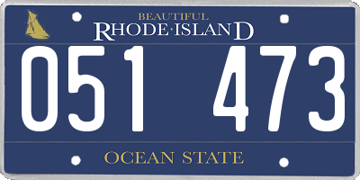 RI license plate 051473