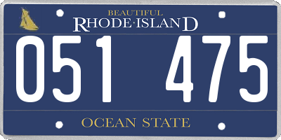 RI license plate 051475
