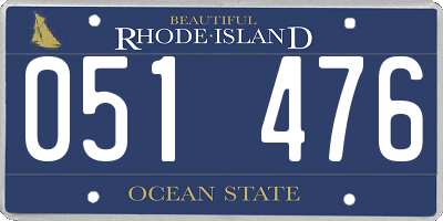 RI license plate 051476