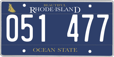 RI license plate 051477