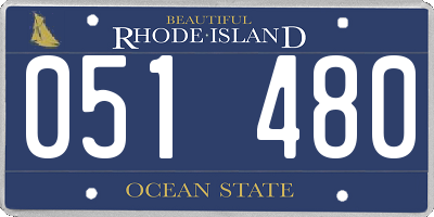 RI license plate 051480