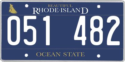 RI license plate 051482