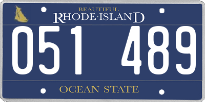 RI license plate 051489